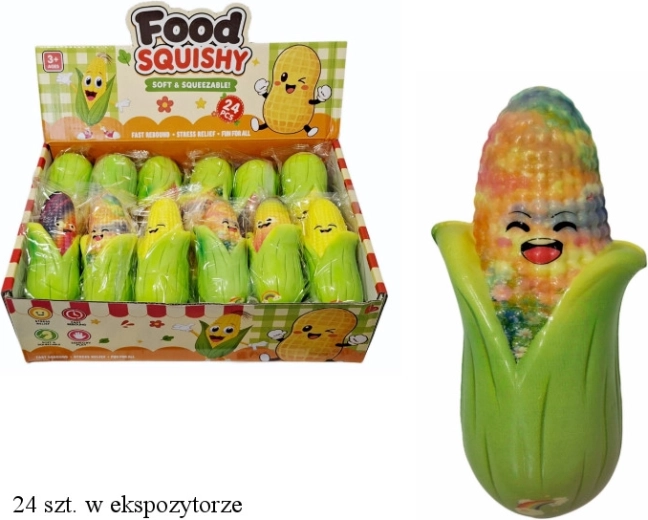 Anti-stress squishy ball in the shape of corn (green) - 1 piece