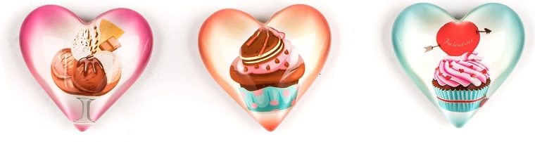 Magneti Hearts – set od 3 ukrasna magneta za hladnjak