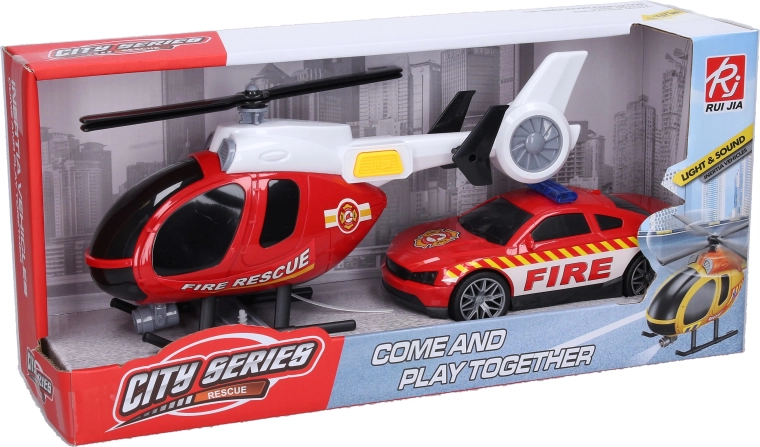 Vatrogasni helikopter s efektima i automobilom