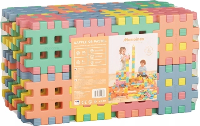 Construction Blocks Kostka Pastel, 96 Pieces
