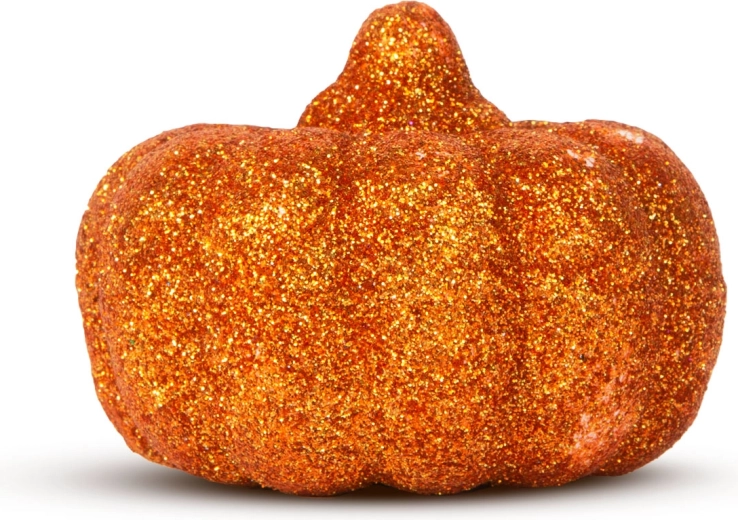 Glittery Halloween Pumpkin Decorations 5.2 cm, 4 pcs