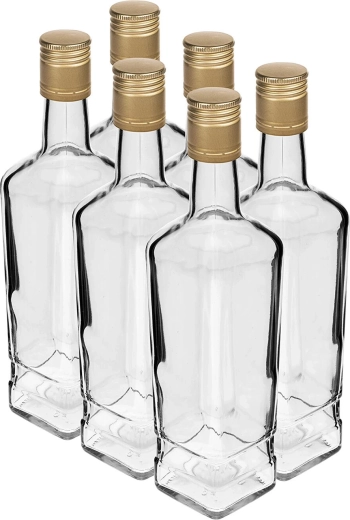 Staklena boca Principle 500 ml s navojnim čepom, 6 kom