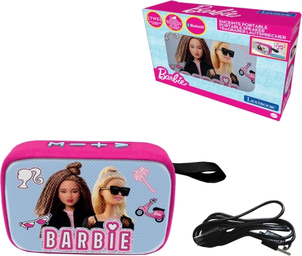 Prijenosni Bluetooth zvučnik LEXIBOOK Barbie s tkaninom na površini