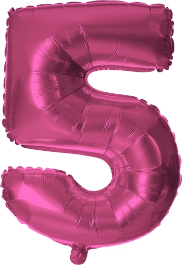 Foli balon na napuhavanje broj 5 ružičasti 30 cm TORO