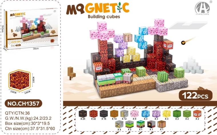 Set magnetskih 3D kockica 122 dijela
