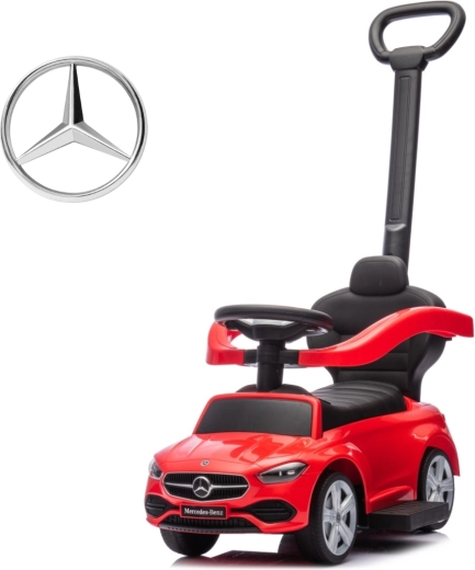 Milly Mally guralica s ručkom za vođenje Mercedes-Benz C-Class crvena