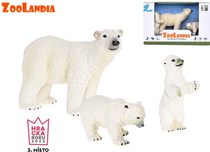 Zoolandia polarni medvjed s mladuncima – set plastičnih figurica