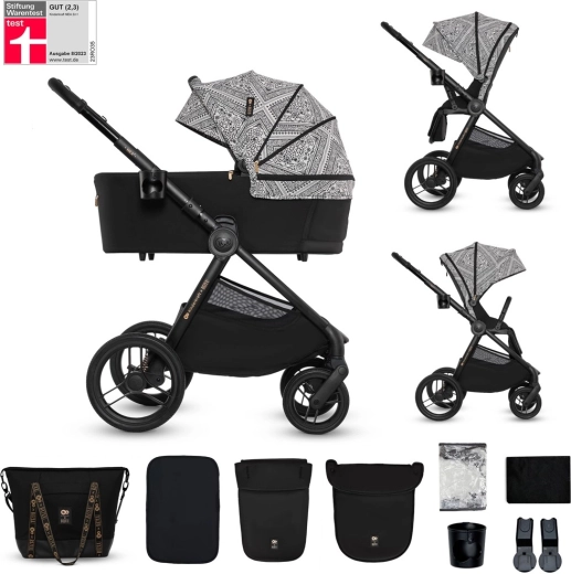 KINDERKRAFT Nea 2 2u1 kombinirana kolica Lunar Black Bizuu