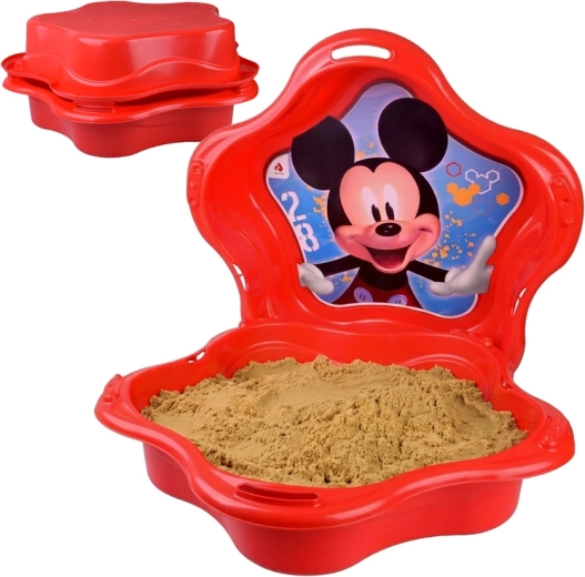 plastično pješčalište školjka 2-u-1 s motivom MICKEY MOUSE – može se zatvoriti, također kao bazenčić