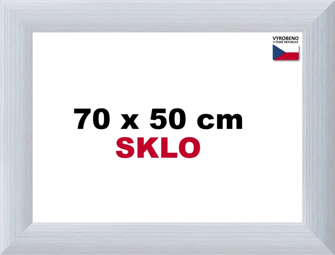 Aluminijski okvir za puzzle 70 × 50 cm, srebrni