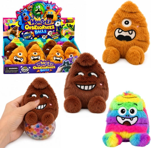 Plush squeeze monster with glitter 8 cm - 1 piece