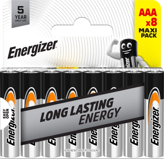 Energizer alkalne baterije AAA, 8 kom