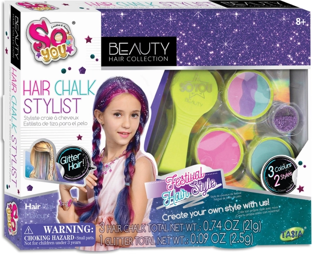 Tasia šarene prstenove za kosu sa šljokicama