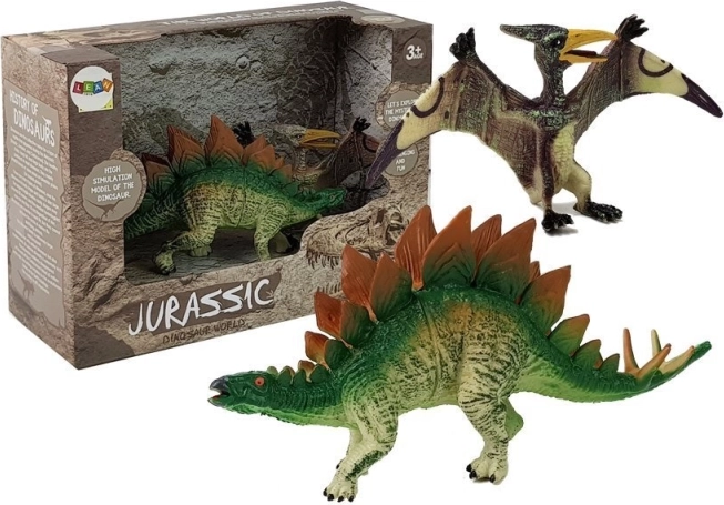 Set igračaka Dinosauri Stegosaurus i Pteranodon