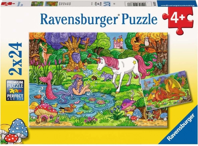 Ravensburger puzzle Čarobna šuma 2x24 komada