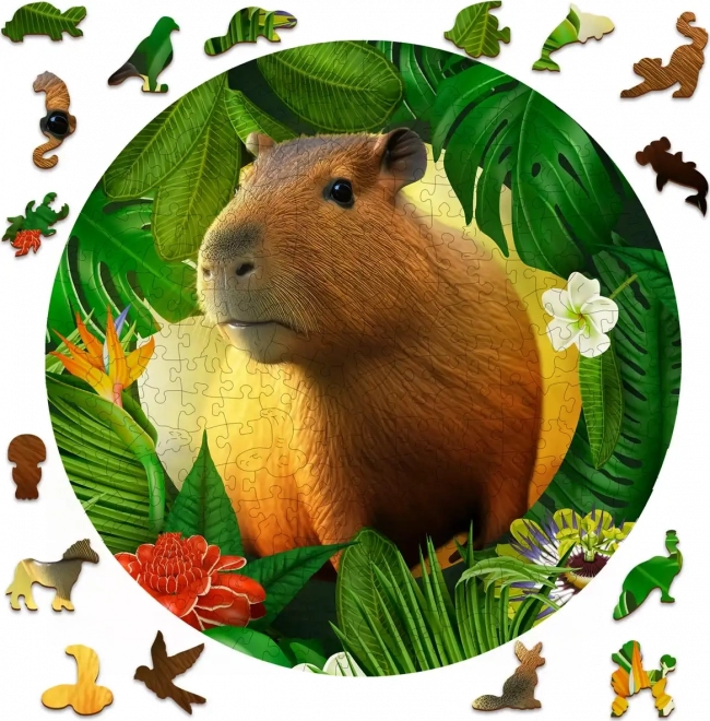 Drvene puzzle kapibara 250 dijelova WOODEN CITY