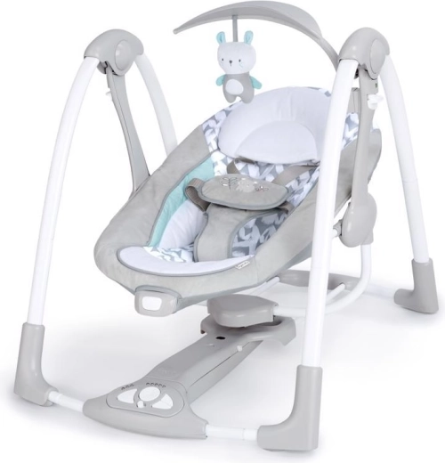 Convertible baby swing 2-in-1 with vibrations and melodies Raylan INGENUITY, 0m+ up to 9 kg