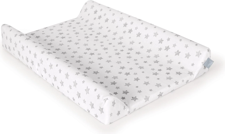 Ceba navlaka za podlogu za previjanje 50 × 70 cm, 2 kom – svijetlosiva + sive zvjezdice