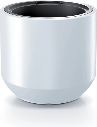 Saksija s uloškom HEOS 30 cm – bijela, interijer i eksterijer