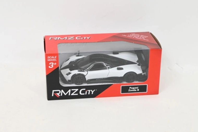 Metalni model RMZ Pagani Zonda R bijeli 1:39 s pull-back pogonom