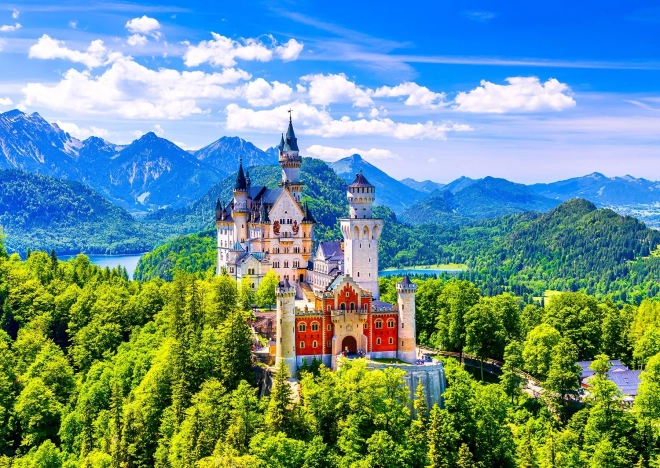 Puzzle Dvorac Neuschwanstein ljeti 1000 dijelova