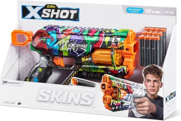 X-SHOT Skins Griefer Graffiti blaster s 12 pjenastih strelica