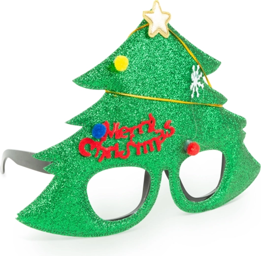 Party Glasses with a Christmas Tree