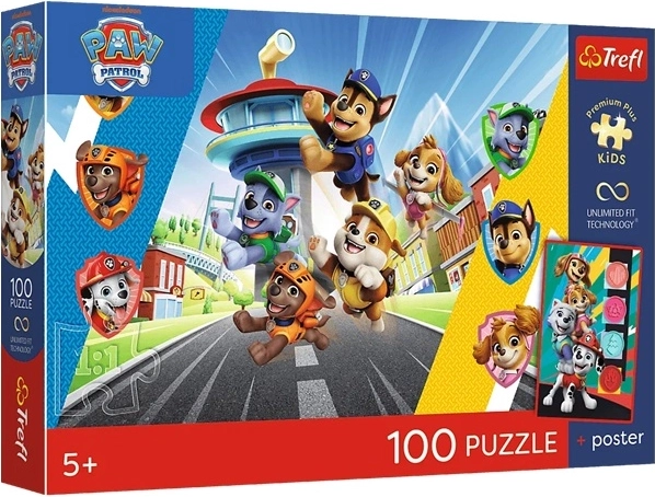 Puzzle Premium Plus Kids Tlapkova patrola Pseća avantura 100 dijelova