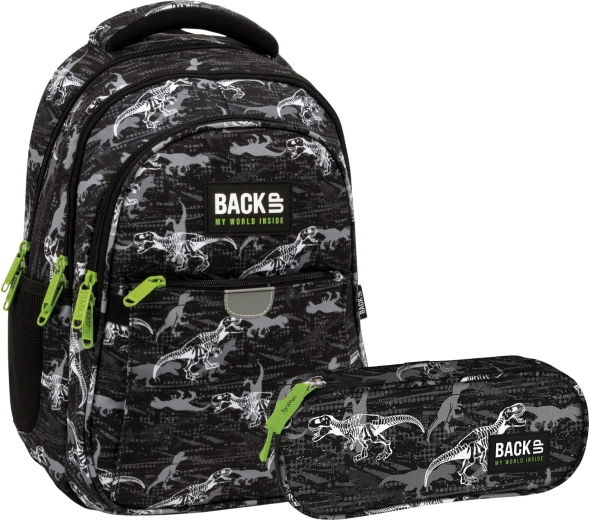 BackUP T-Rex school set 2in1 – backpack and pencil case