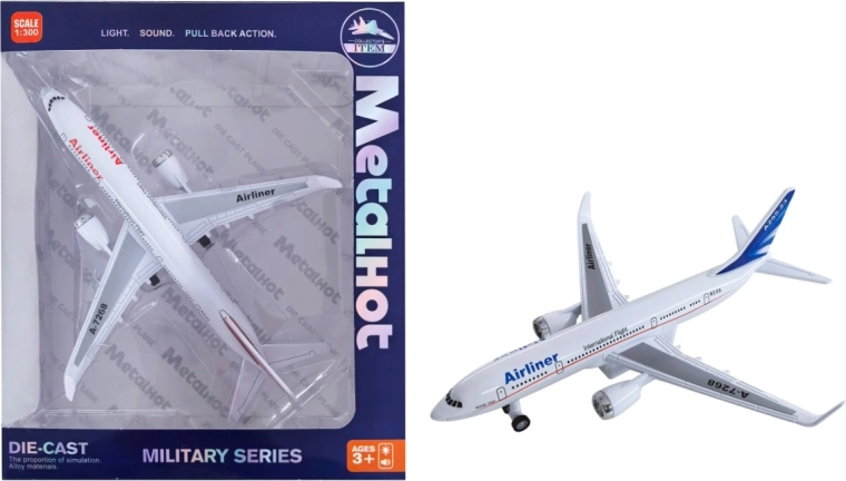 Metalni model putničkog zrakoplova Airliner MetalHot sa stalkom 1:860