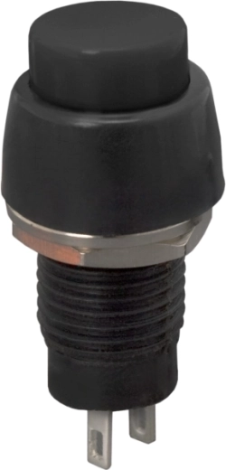 Black panel-mount push-button switch