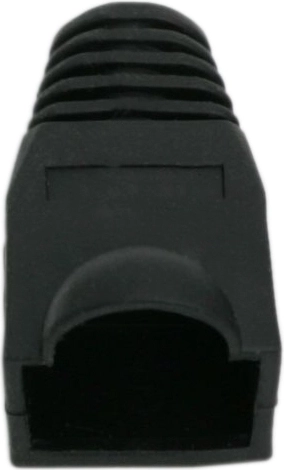 Cable strain relief boot for 8P8C modular plugs, black
