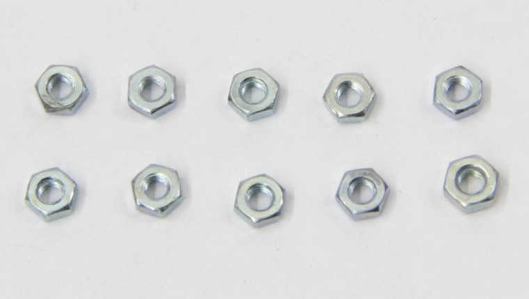 Jamara M3 Hex Nuts, 10 Pieces