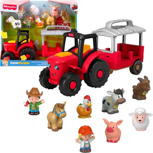 Fisher-Price Little People traktor briga o životinje – interaktivni set s figuricama