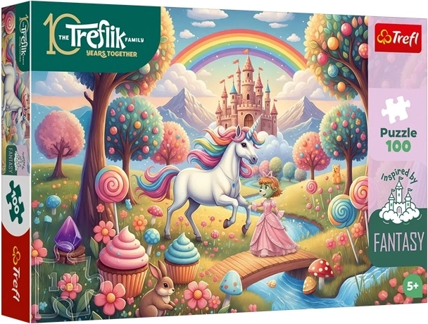 Puzzle Inspired By Fantasy jednorog u slatkoj fantaziji 100 dijelova