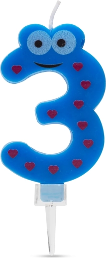 Number 3 Birthday Cake Candle