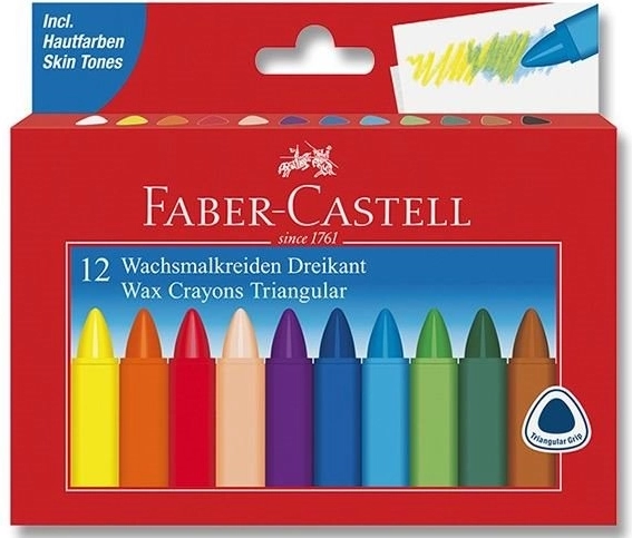 Trokutaste voštane boje 12 kom FABER-CASTELL