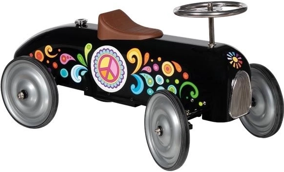 Utrkačko guralo u stilu 60-ih, crno