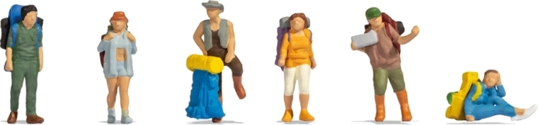 Noch set figura putnika na putu s ruksakom (H0)