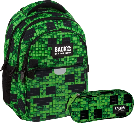 BackUP Slinker Pixel Game school set 2-in-1 – backpack and pencil case