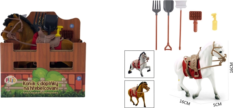 PLEJO horse with grooming accessories