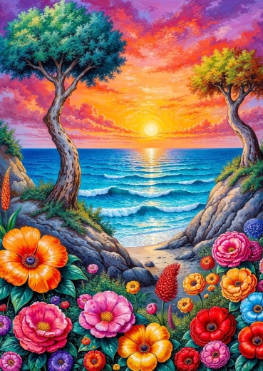 Enjoy puzzle Cvjetna obala 1000 dijelova