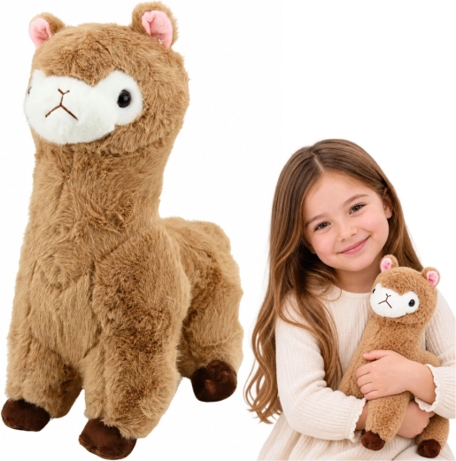 Plišana alpaka lama bež boje 28 cm - 1 komad