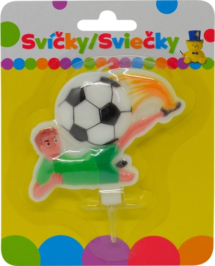 Rođendanska svijeća s nogometašem s držačem