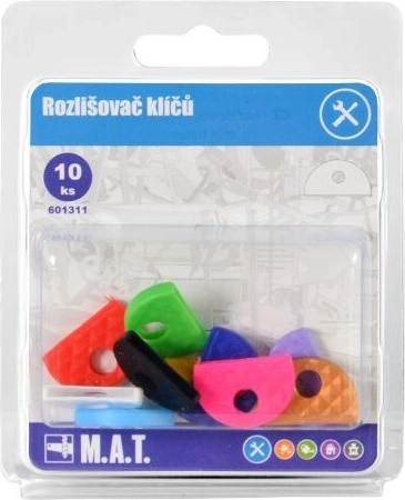 Gumene oznake za ključeve, mješavina boja (10 kom)