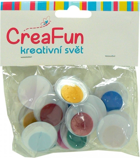 Samoljepljive pomične oči 25 mm – set 15 kom