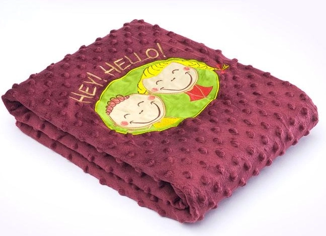 Dječja obostrana deka Sensillo 75 × 100 cm smeđa