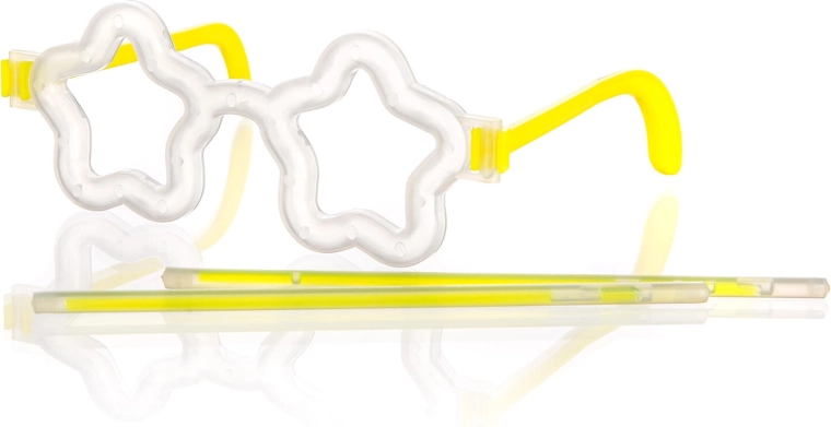 Svjetleće zvjezdaste naočale s 2 fluorescentne narukvice 20 cm MY PARTY