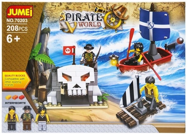 Konstrukcijski set Jumei Pirate World pirati 208 dijelova (30 × 21 cm) - 1 komad