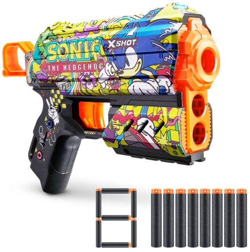 X-Shot Skins Flux SONIC the Hedgehog – pjenasti blaster